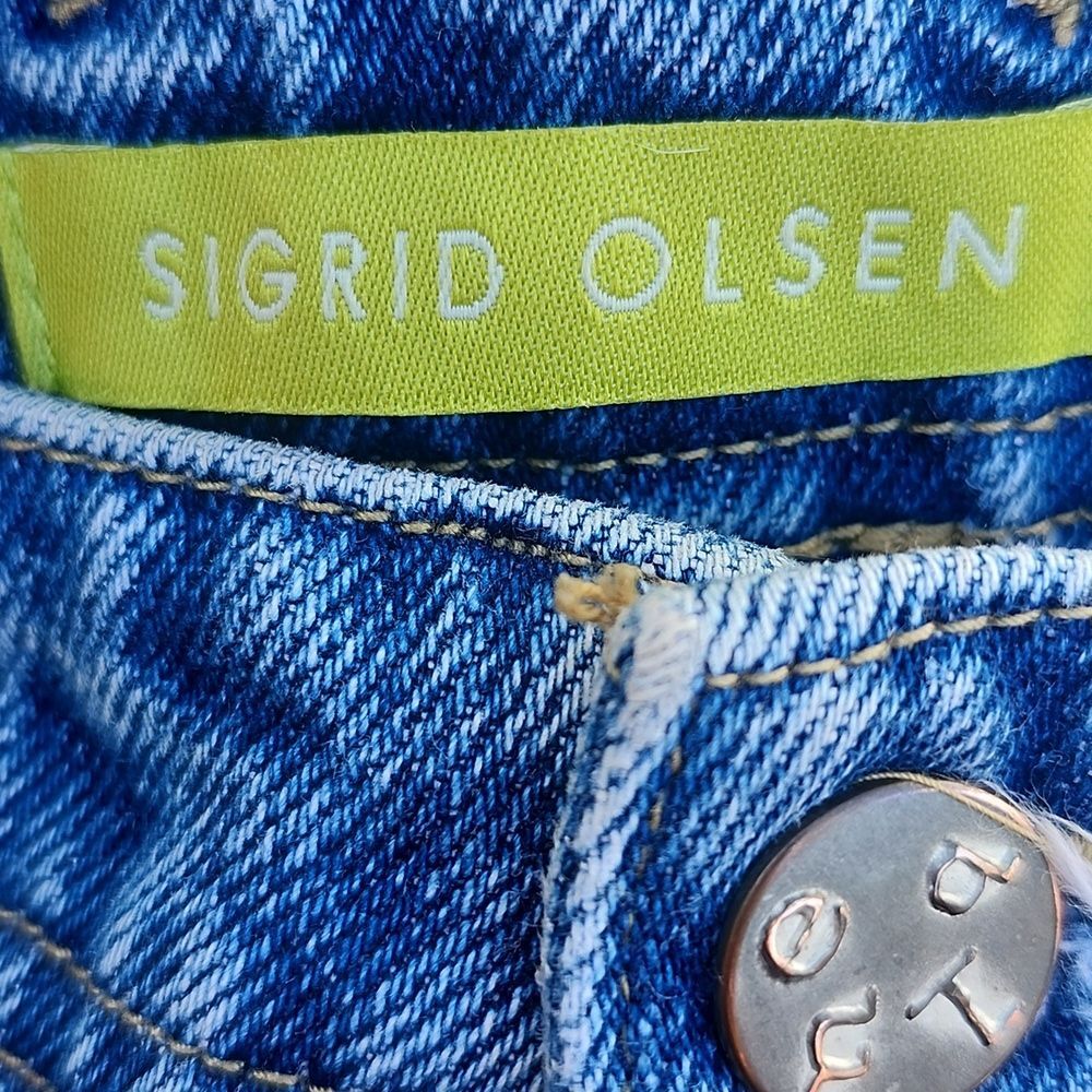 Sigrid Olsen "Impressionist" Relaxed Fit Mom Jeans, 1990s, 100% Cotton, 8 - Picture 5 of 9